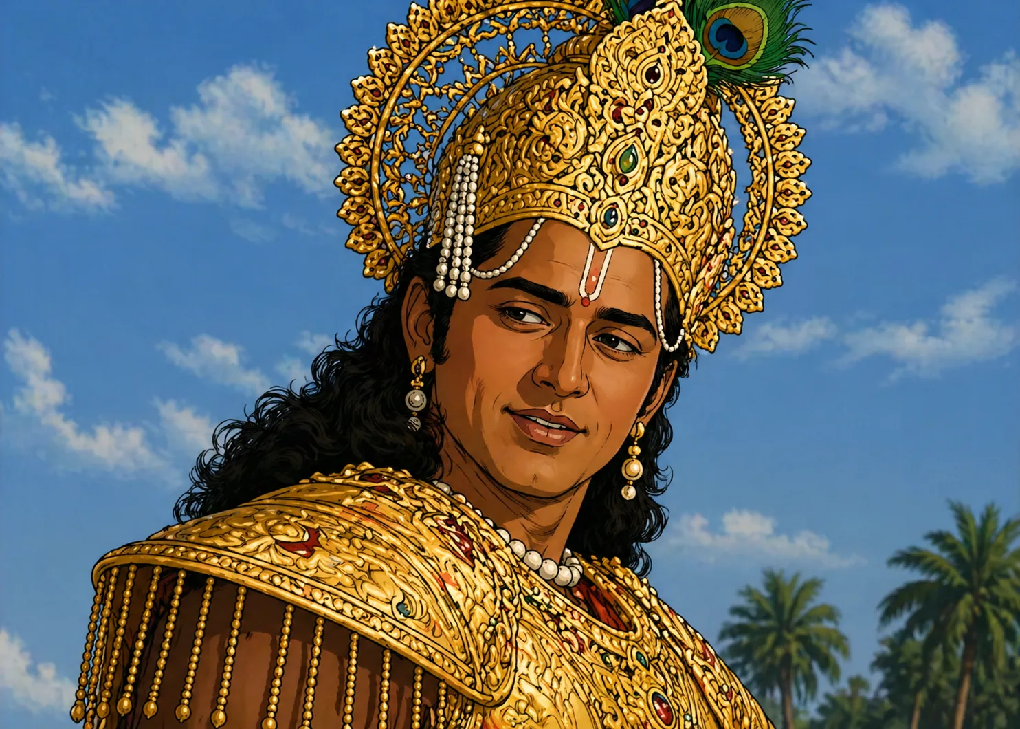 Krishna on the inward path of meditation — Dhyana Yoga