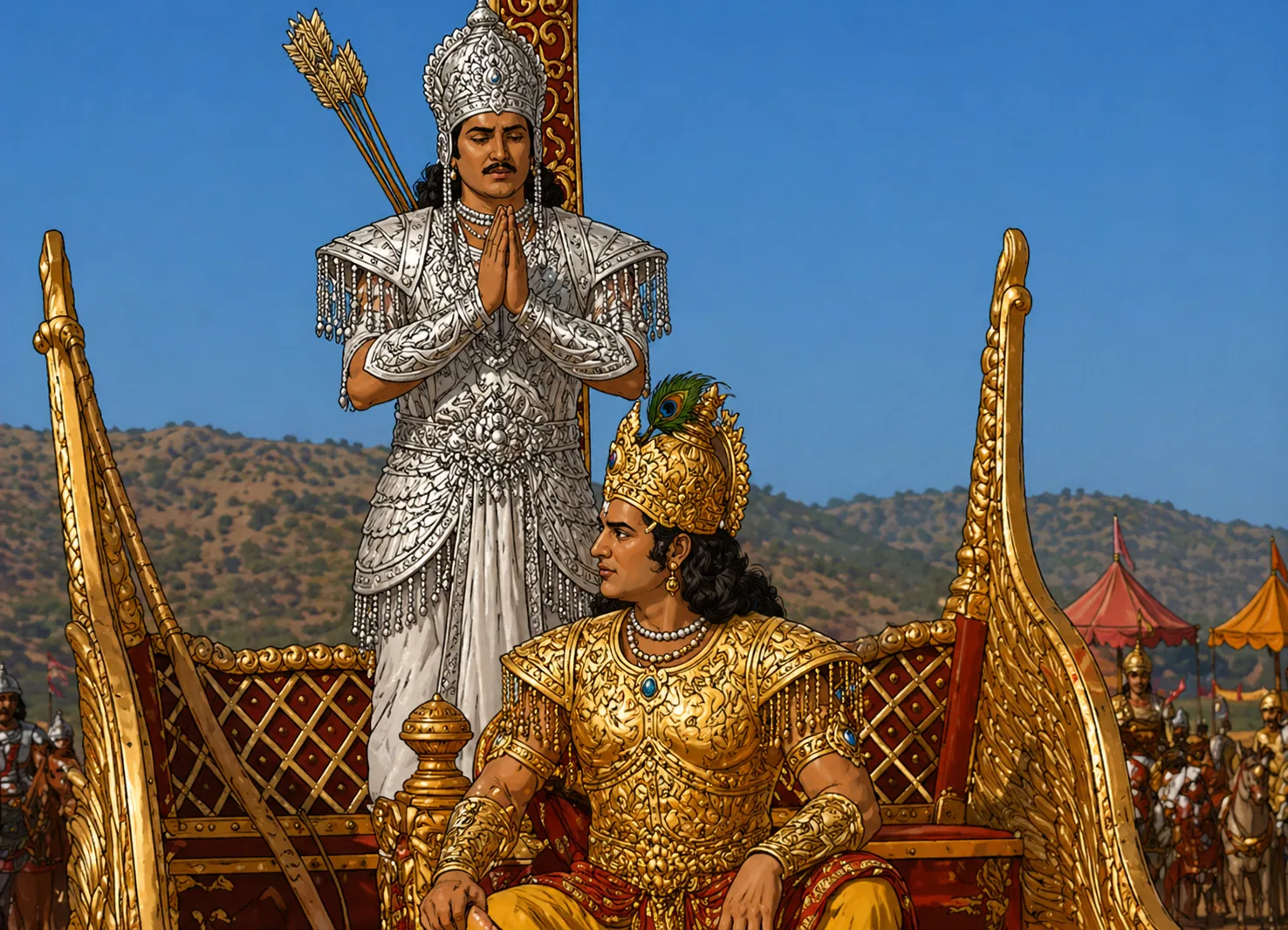 Krishna revealing knowledge and wisdom — Jnana Vijnana Yoga